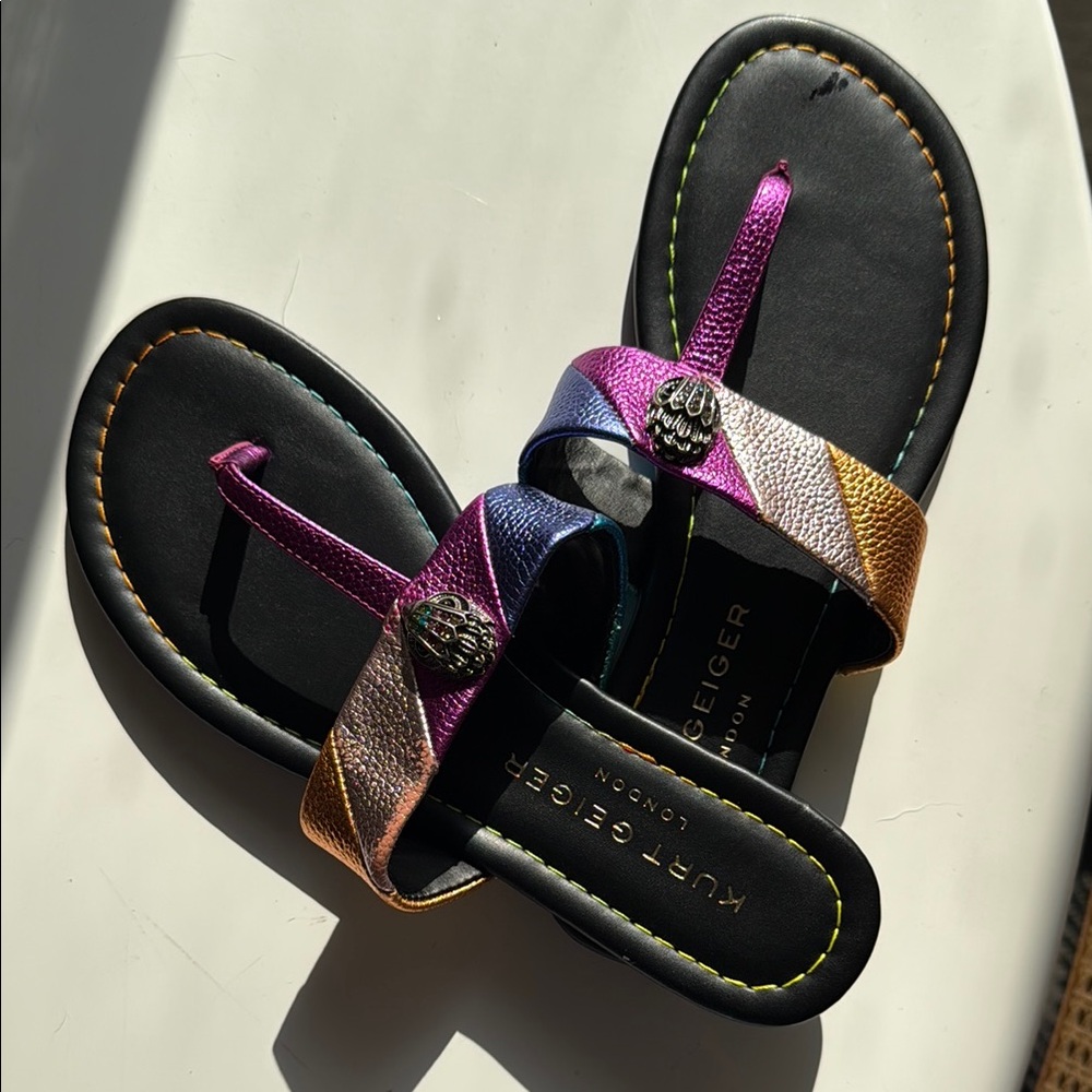 Kurt Geiger Rainbow Metallic Sandals